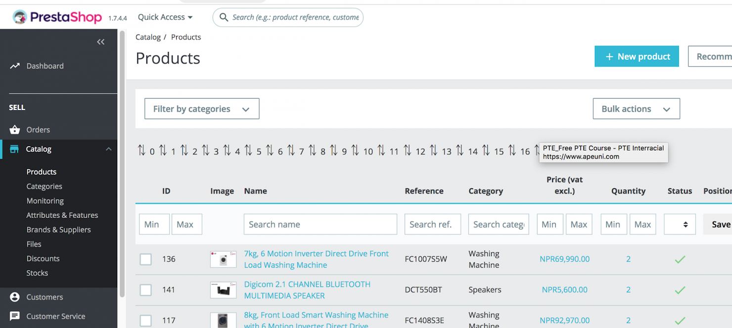 PrestaShop screenshot - Las 10 mejores plataformas de CMS de comercio electrónico clasificadas para 2026