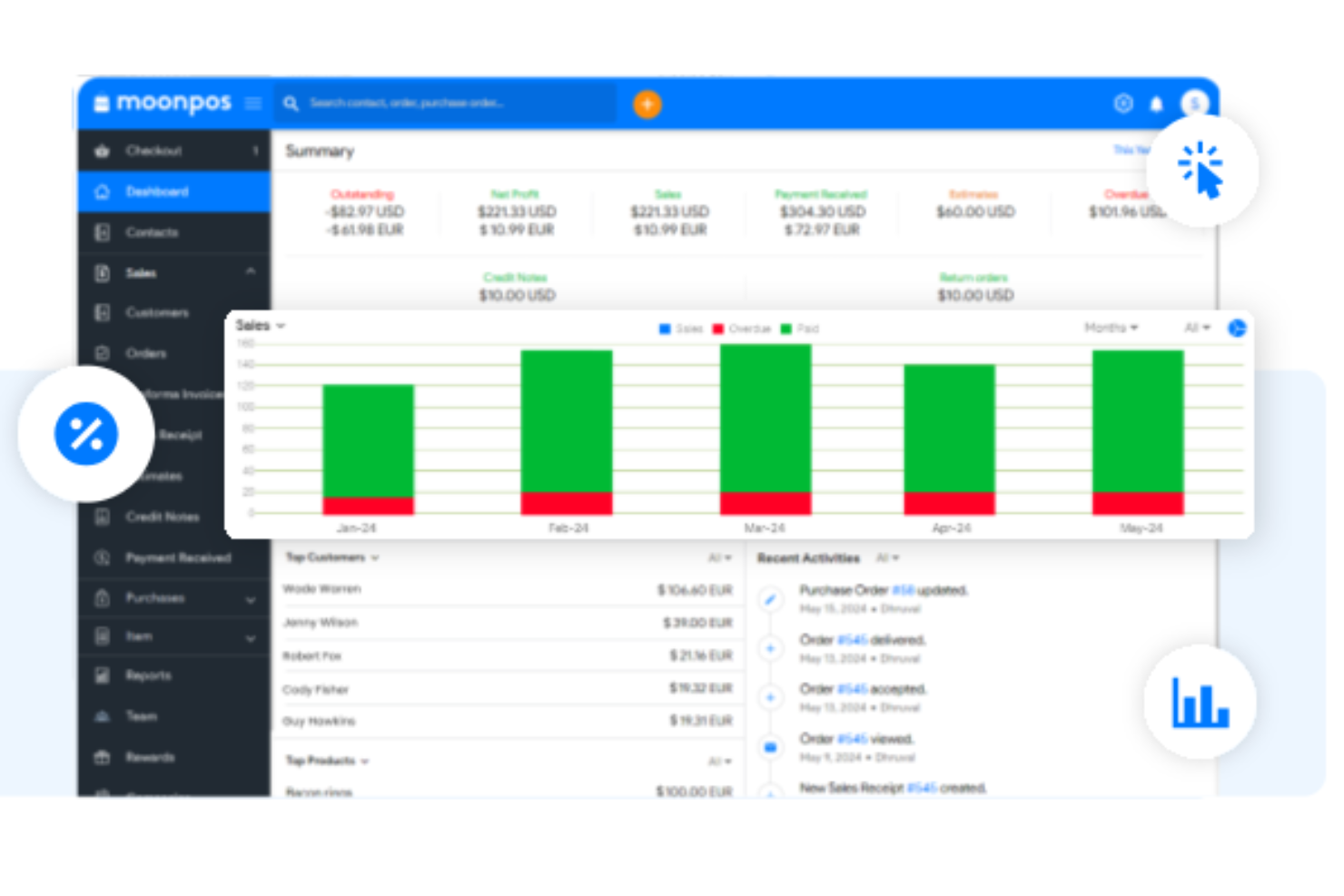 Moon POS screenshot - I 10 migliori sistemi POS per ferramenta per il 2026