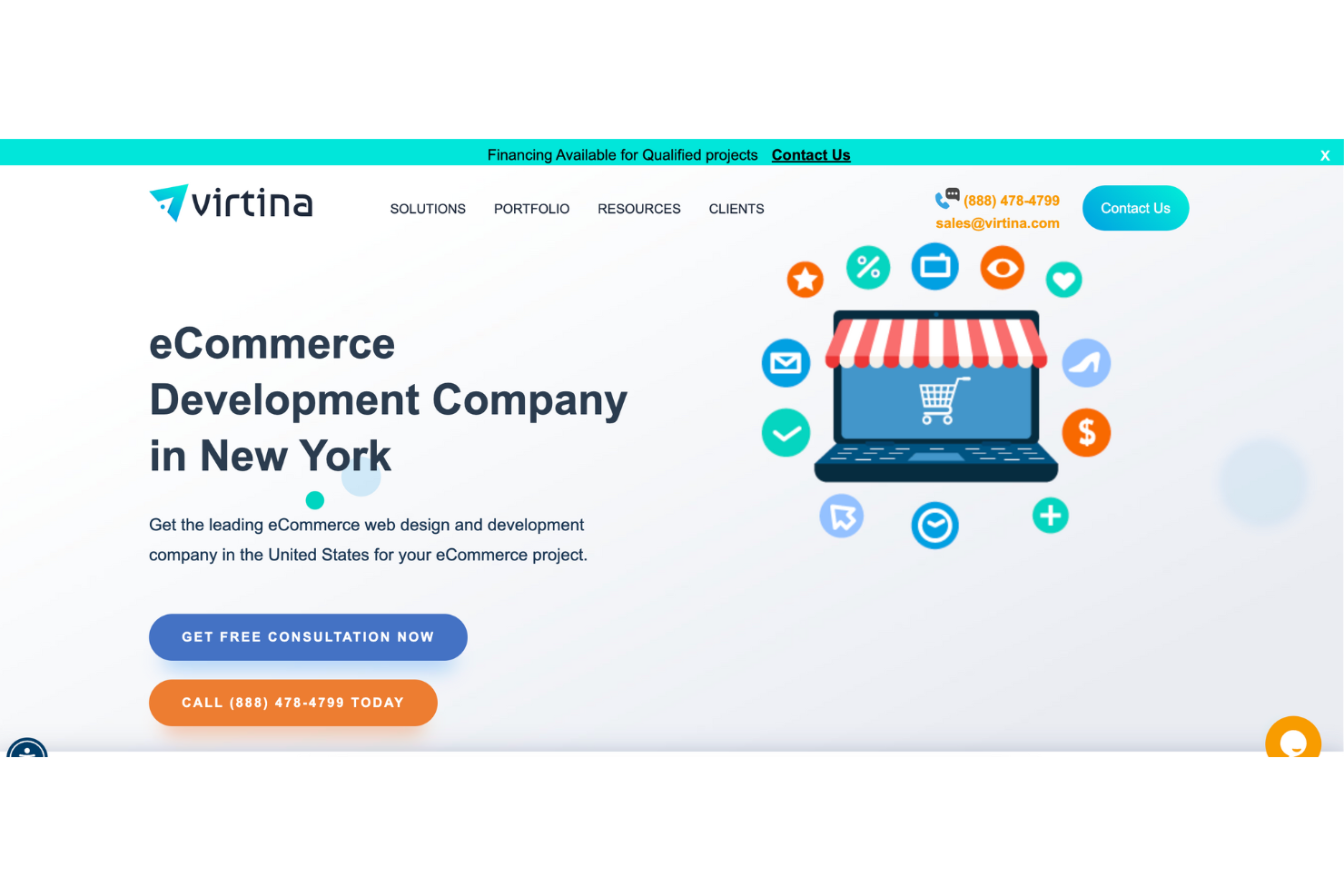 Virtina screenshot - 10 migliori aziende di sviluppo e-commerce recensite nel 2026