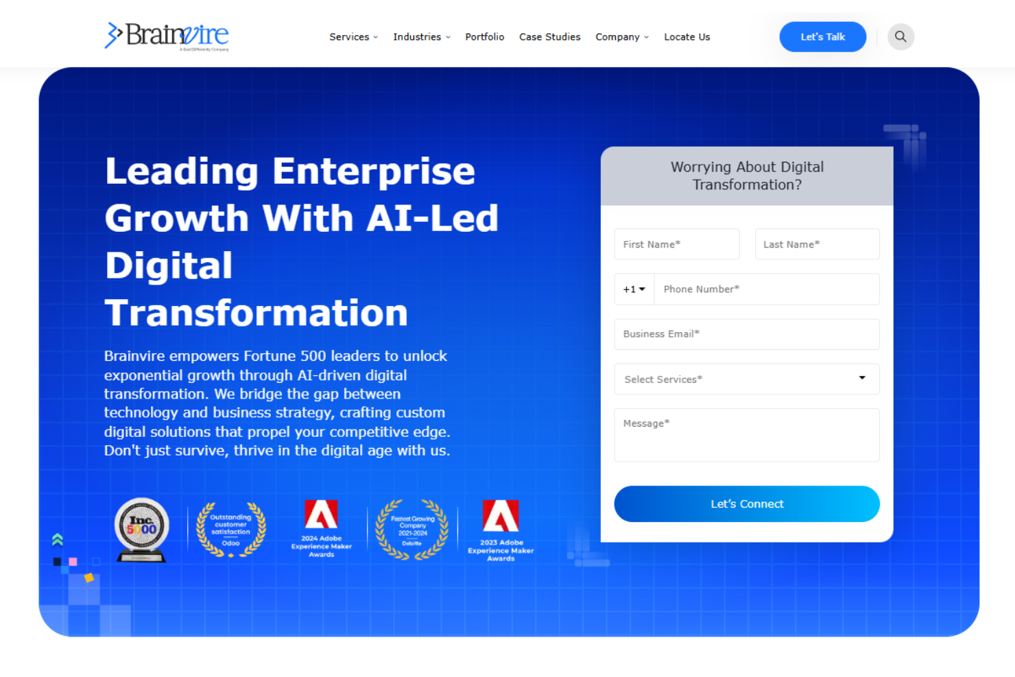 Brainvire screenshot - 10 migliori aziende di sviluppo e-commerce recensite nel 2026