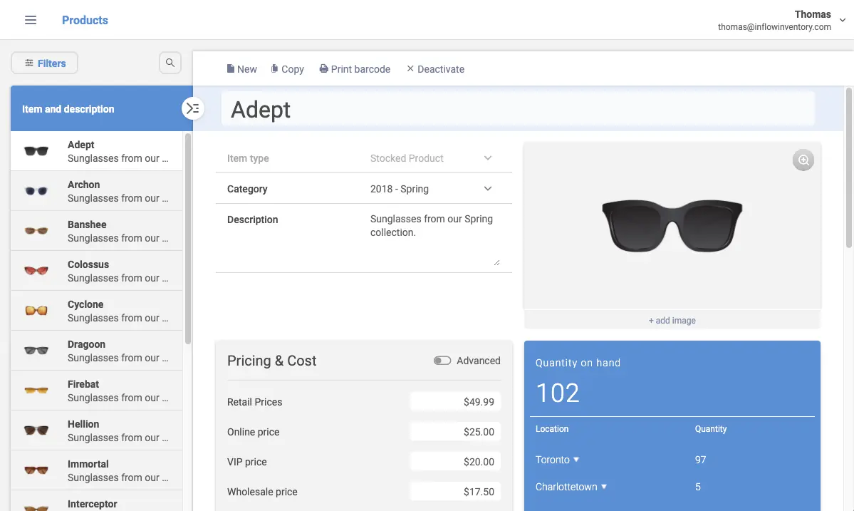 inFlow Inventory screenshot - Los 10 mejores programas de gestión de inventario para pequeñas empresas en 2026