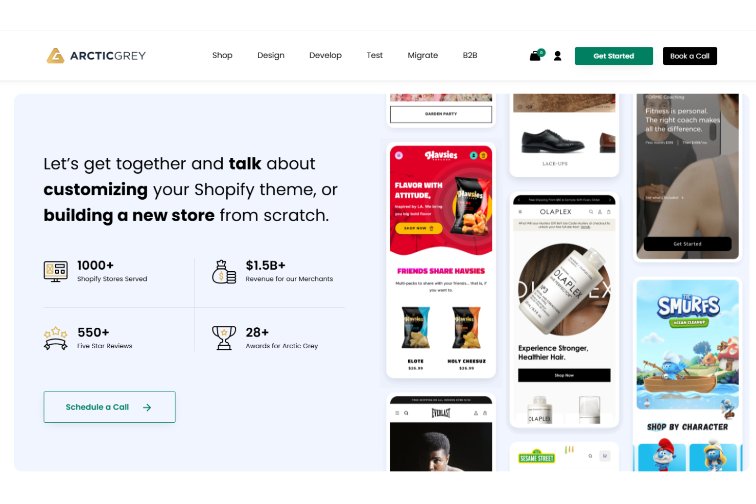 Arctic Grey screenshot - 10 Mejores Expertos en Marketing de Shopify para Contratar en 2026