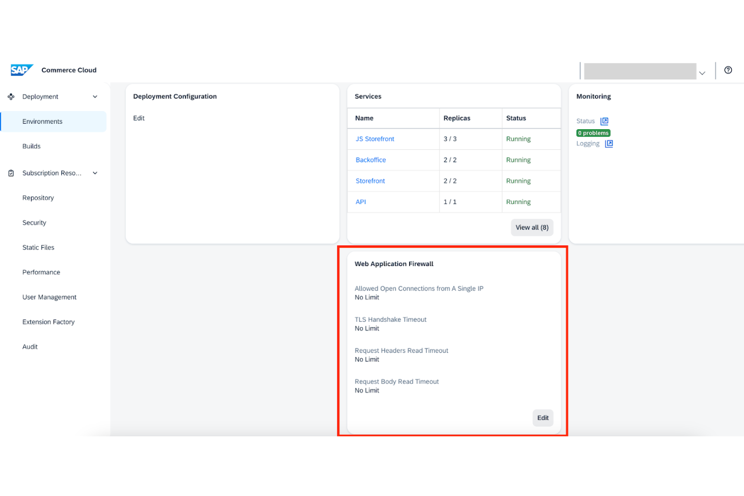 SAP Commerce Cloud screenshot - Le 10 migliori piattaforme di commercio elettronico B2C recensite nel 2026