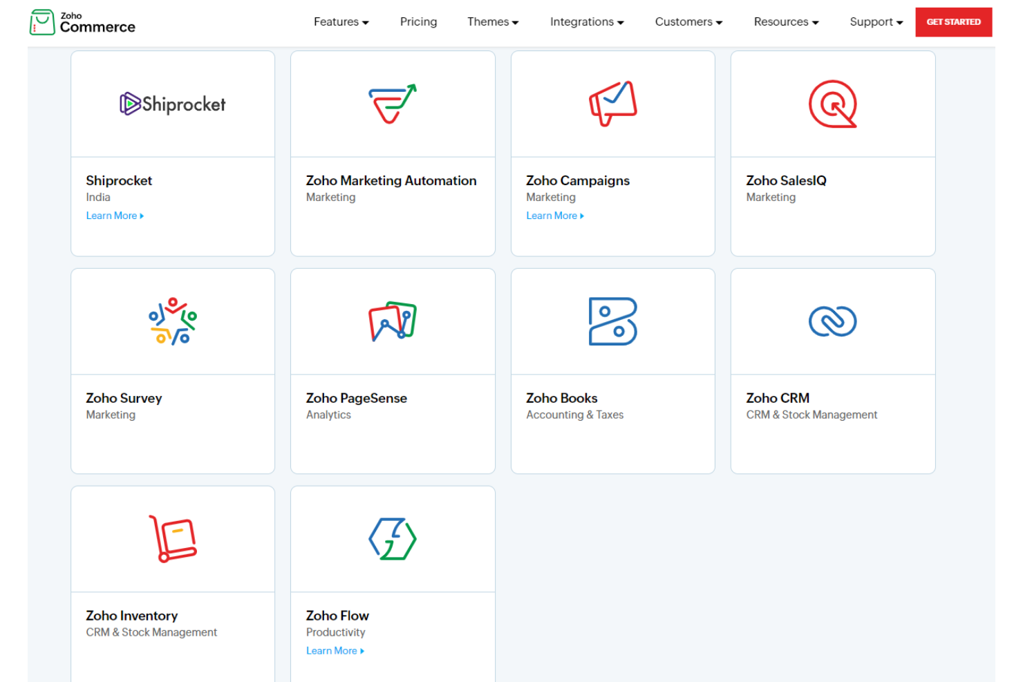 Zoho Commerce screenshot - Le 10 Migliori Piattaforme Ecommerce Tutto-in-Uno per il 2026