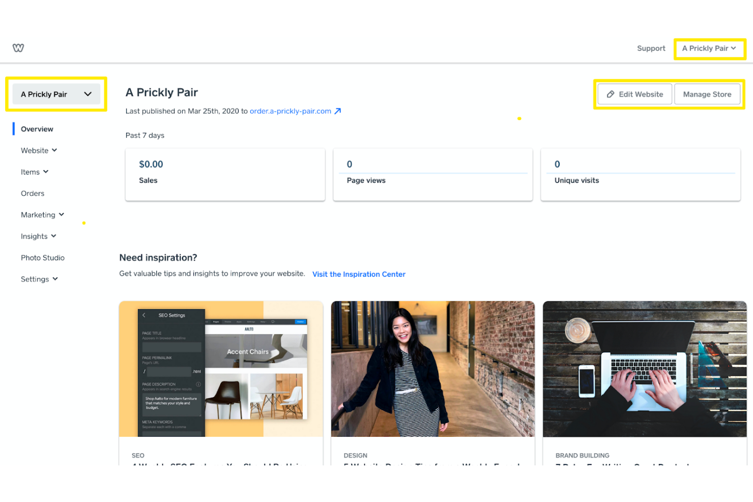 Weebly screenshot - Le 10 Migliori Piattaforme Ecommerce per Medie Imprese nel 2026