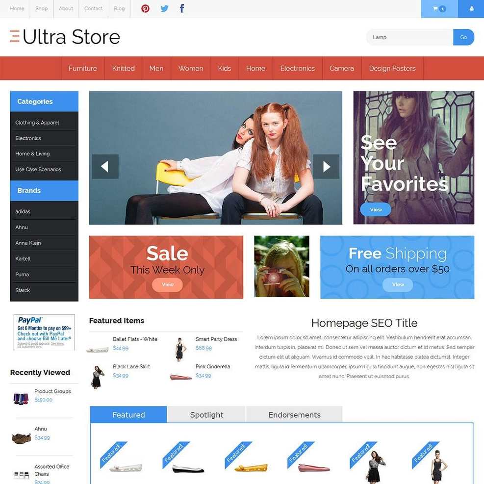 AmeriCommerce screenshot - Las 10 mejores plataformas de comercio electrónico para SEO analizadas en 2026