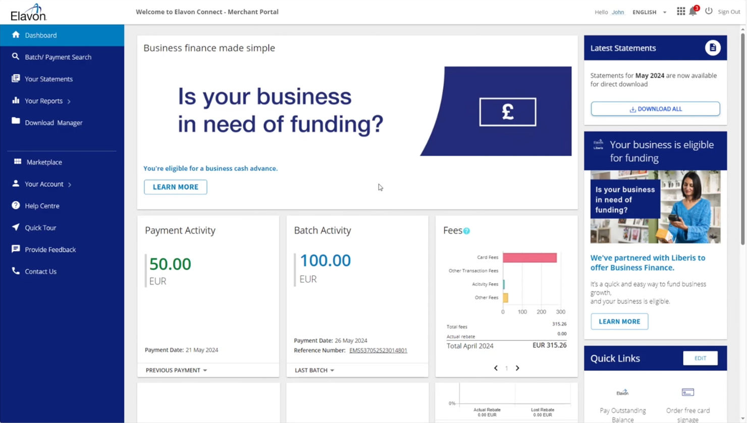 Elavon screenshot - I 10 Migliori Sistemi POS Integrati per il Tuo Negozio nel 2026