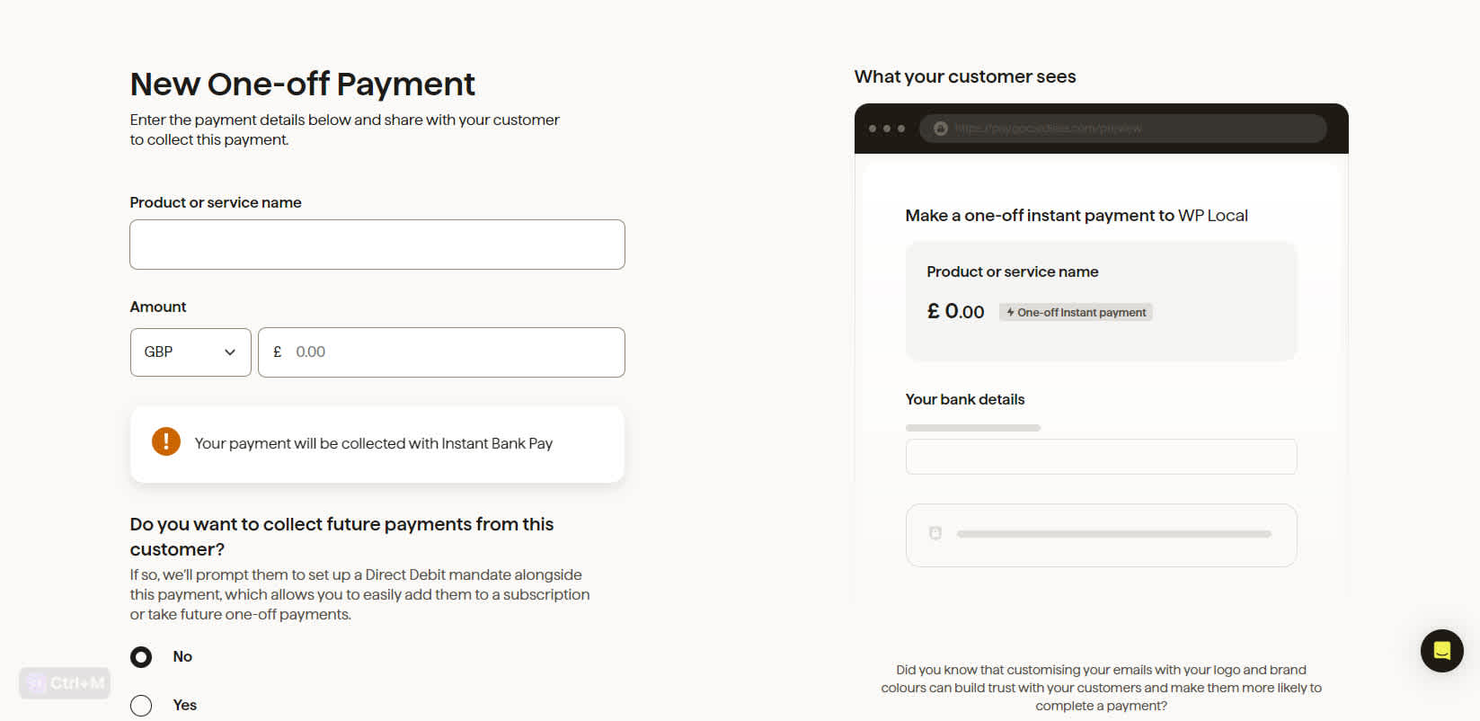 GoCardless screenshot - 10 mejores programas para procesar tarjetas de crédito en 2026