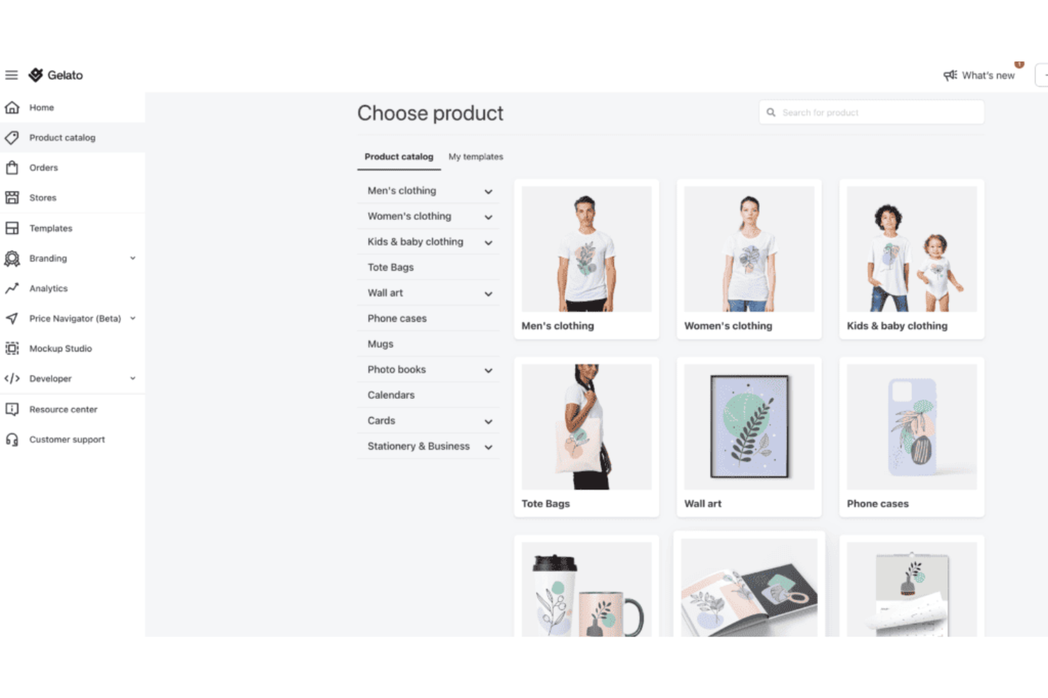 Gelato screenshot - 10 migliori piattaforme e-commerce per la stampa su richiesta nel 2026
