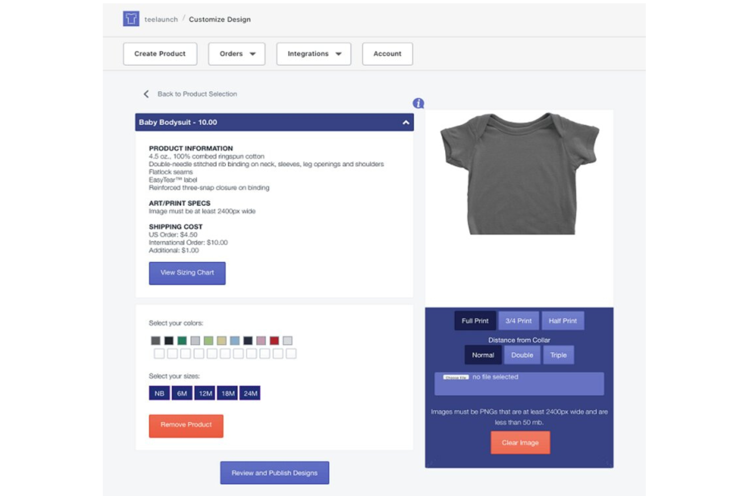 Teelaunch screenshot - 10 mejores plataformas de comercio electrónico para impresión bajo demanda en 2026