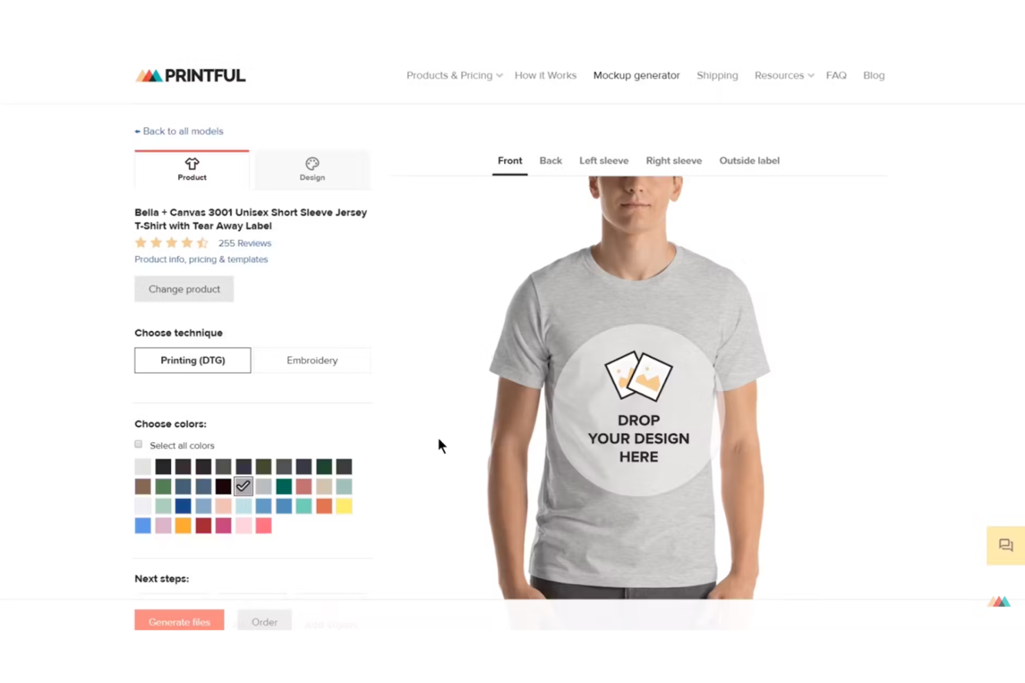 Printful screenshot - 10 migliori piattaforme e-commerce per la stampa su richiesta nel 2026