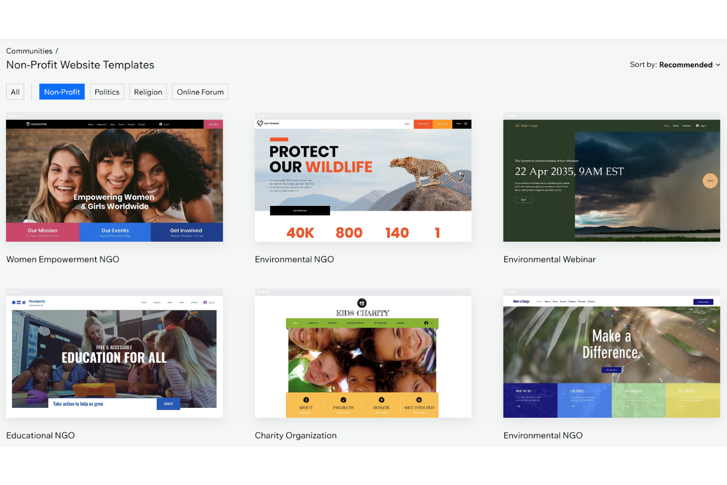 Wix screenshot - 10 migliori piattaforme di e-commerce per organizzazioni non profit nel 2026