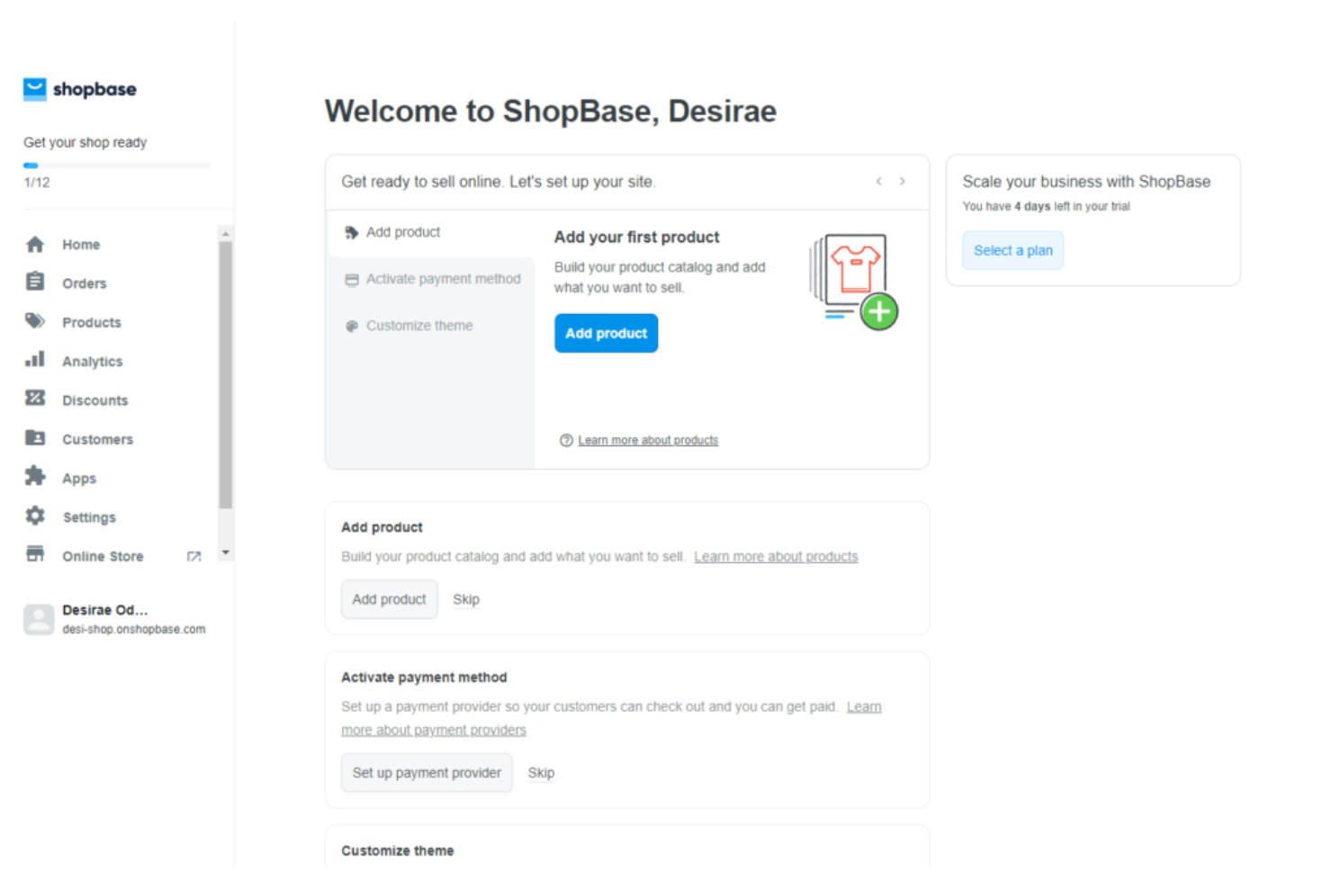 ShopBase screenshot - Le 10 migliori piattaforme di commercio elettronico per startup recensite nel 2026