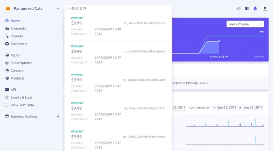 Stripe screenshot - 10 migliori aziende di elaborazione dei pagamenti con carta di credito per il 2026