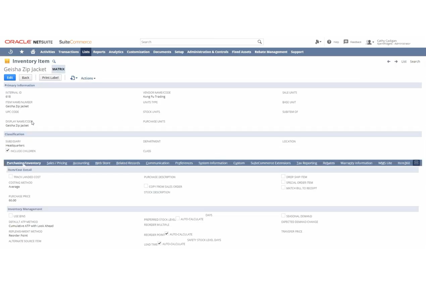 NetSuite Commerce screenshot - 10 mejores plataformas de comercio electrónico alojadas en 2026
