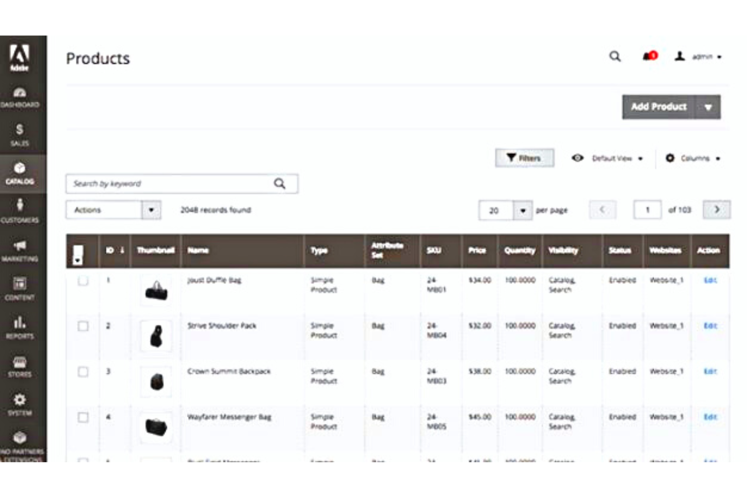 Adobe Commerce screenshot - 10 mejores plataformas de comercio electrónico alojadas en 2026