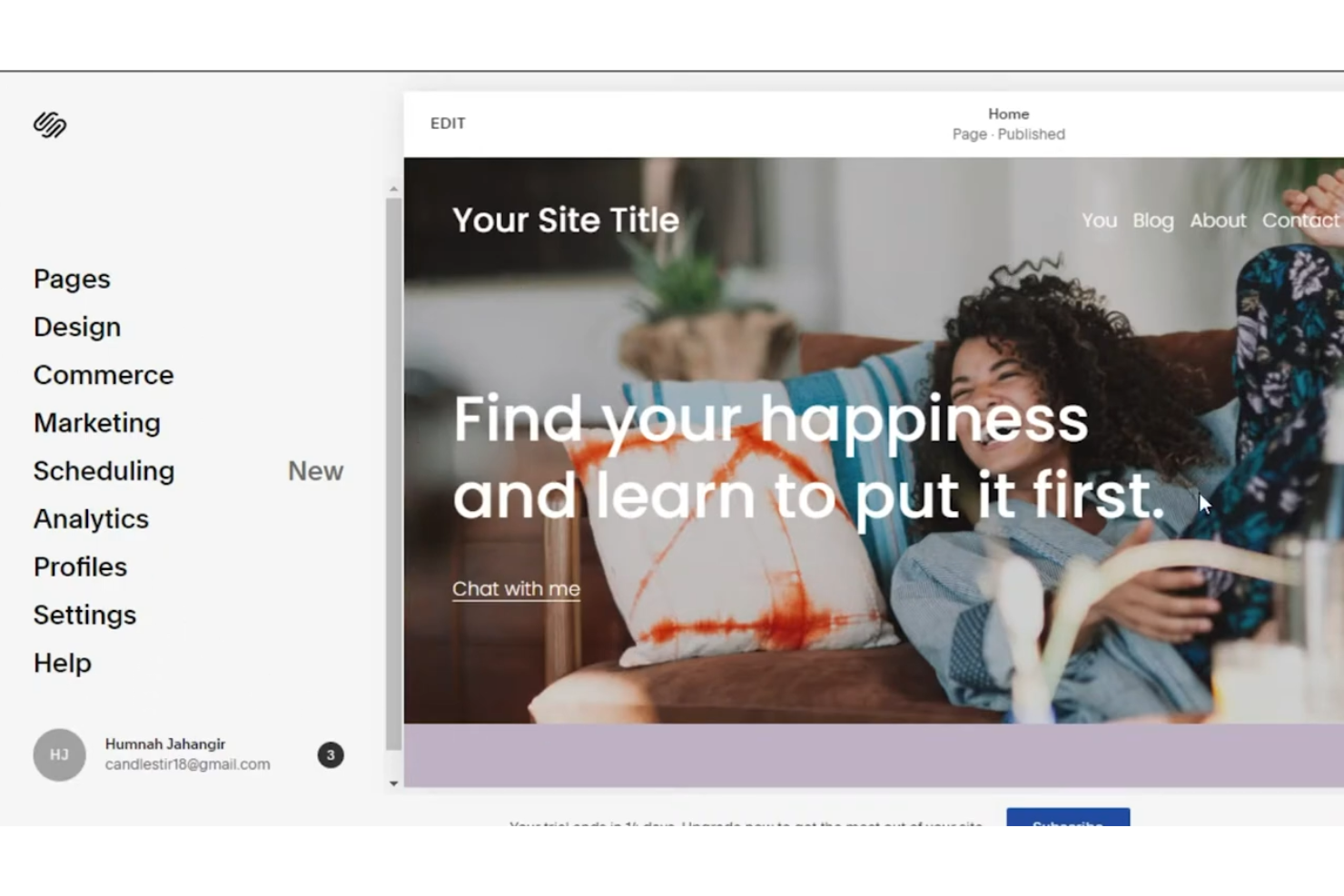 Squarespace screenshot - Le 10 migliori piattaforme di ecommerce economiche per PMI nel 2026
