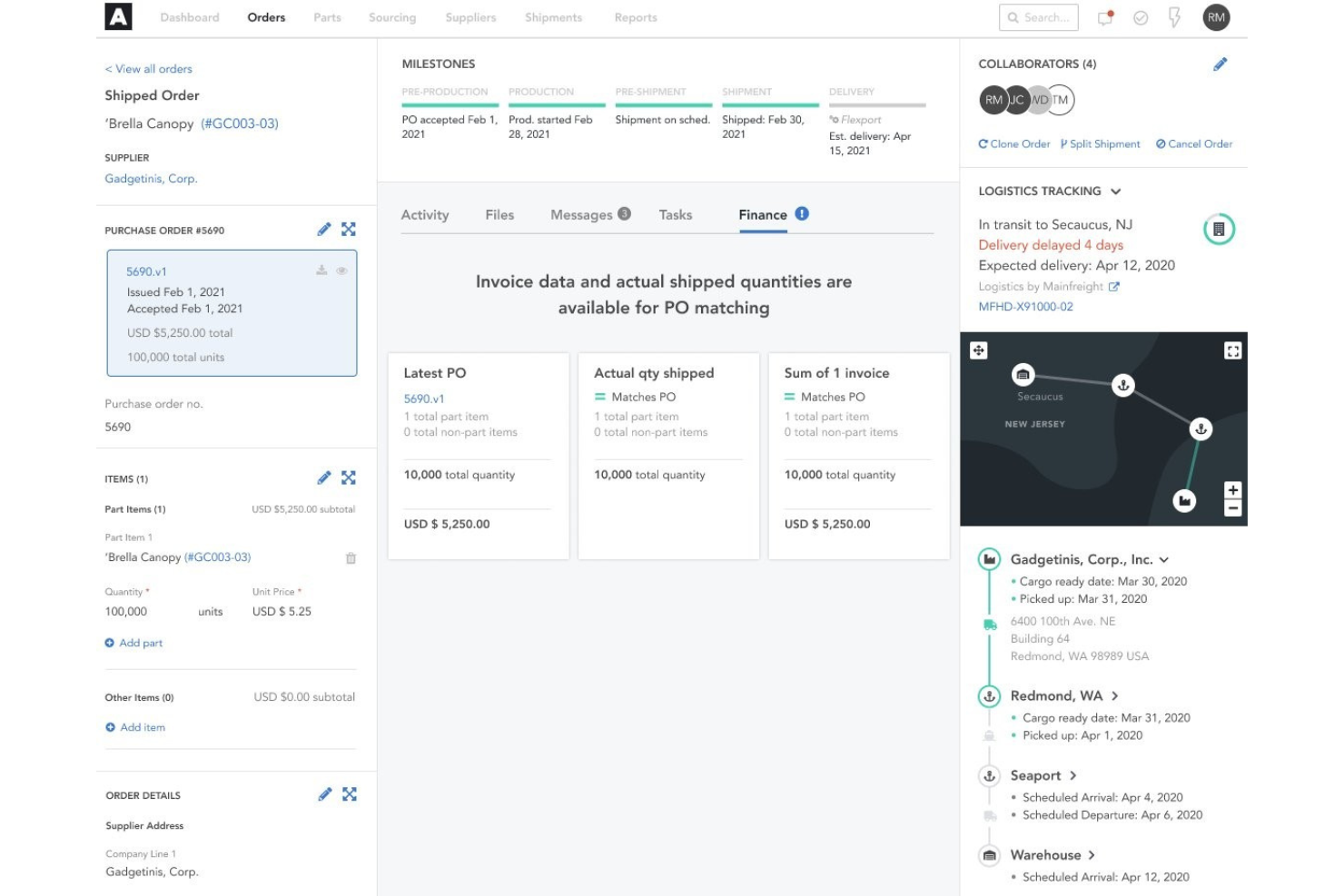 Anvyl screenshot - Le 10 migliori soluzioni software per la gestione delle relazioni con i fornitori nel 2026