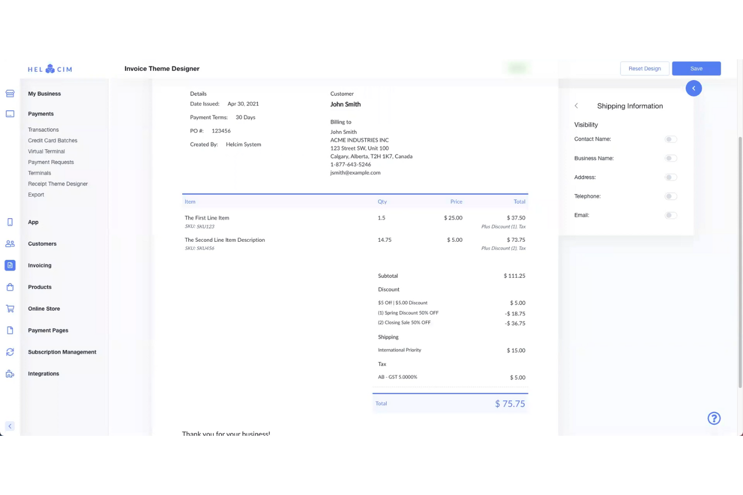 Helcim screenshot - Los 10 mejores sistemas de TPV para comercio electrónico para ventas omnicanal en 2026
