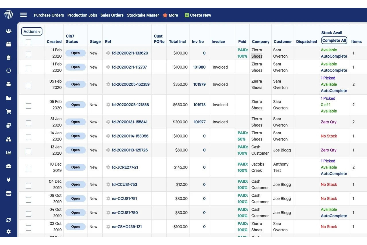 Cin7 screenshot - Los 10 Mejores Software de Gestión de Inventario Empresarial para 2026