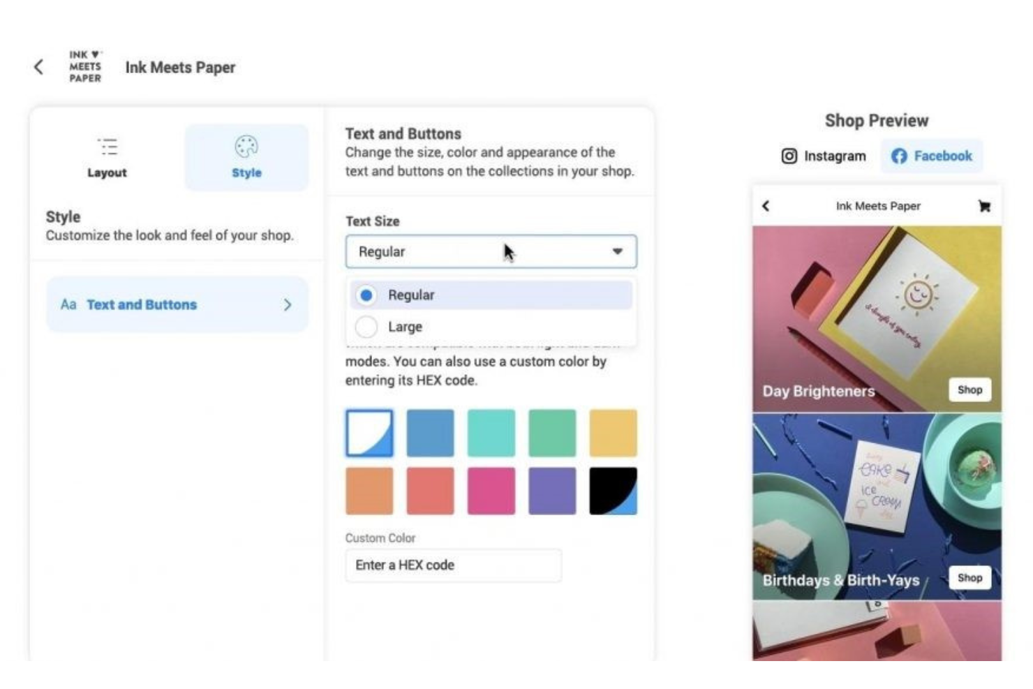 Facebook Shops screenshot - Las 10 Mejores Plataformas de Comercio Social Para Vender en 2026