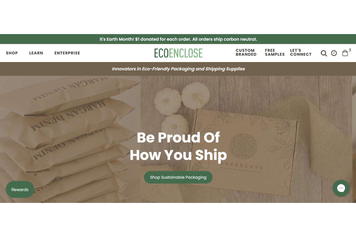 EcoEnclose screenshot - 10 mejores fabricantes de envases sostenibles en 2026