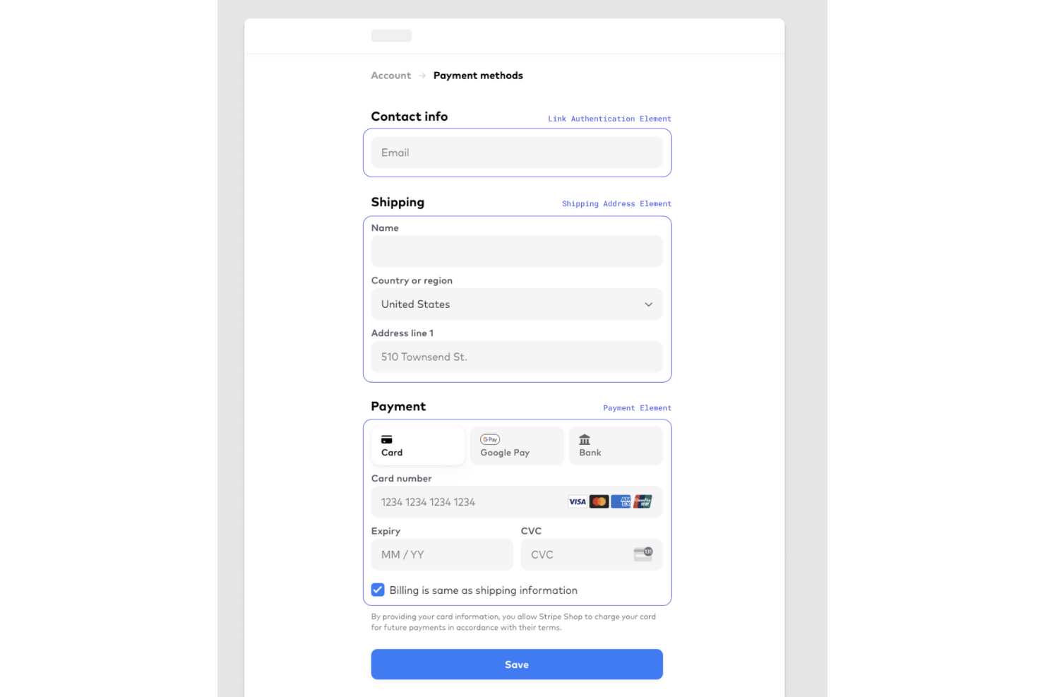 Stripe screenshot - 10 mejores programas para procesar pagos con tarjeta de crédito en ecommerce para 2026