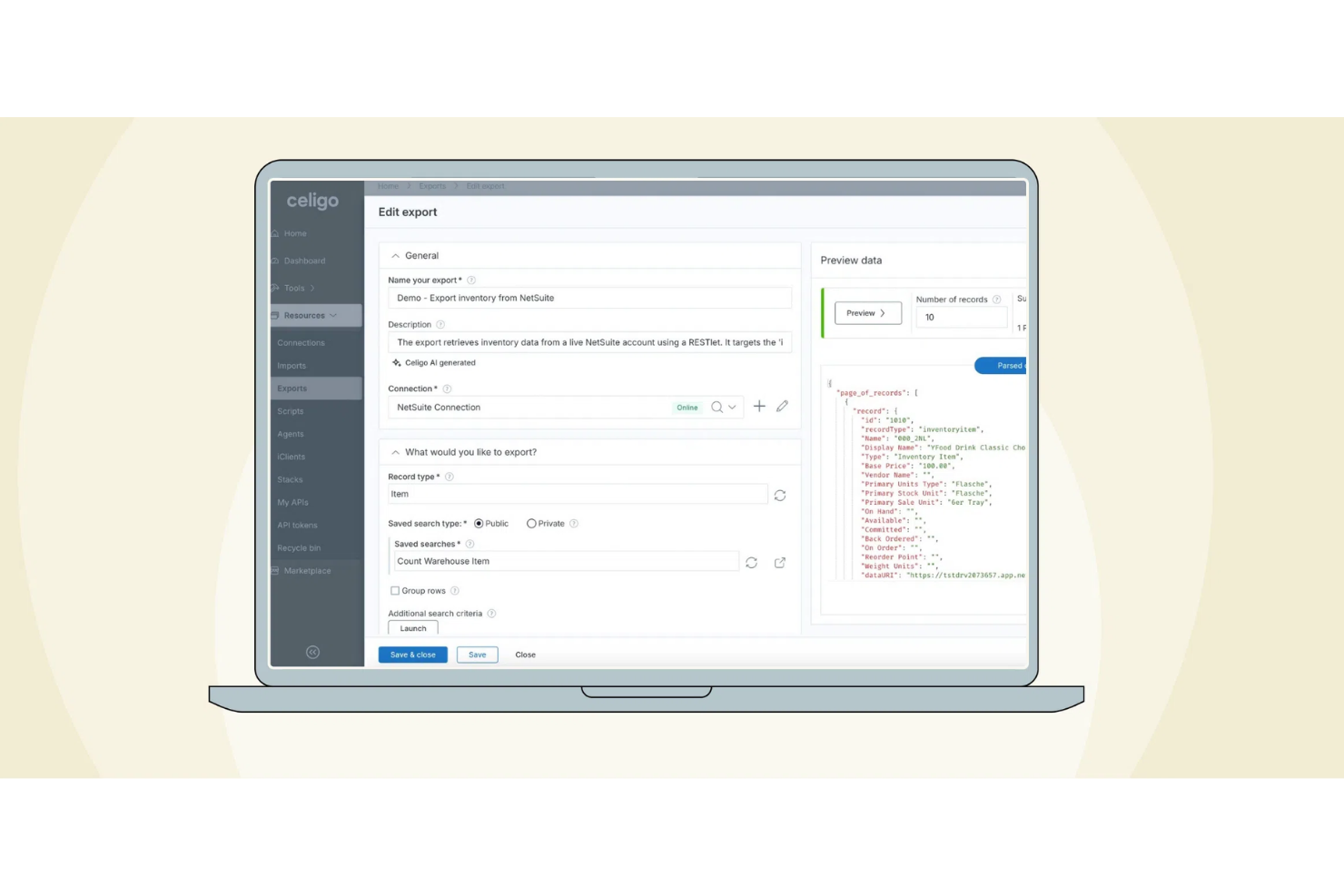 Celigo screenshot - I 10 migliori software di gestione cataloghi per il 2026