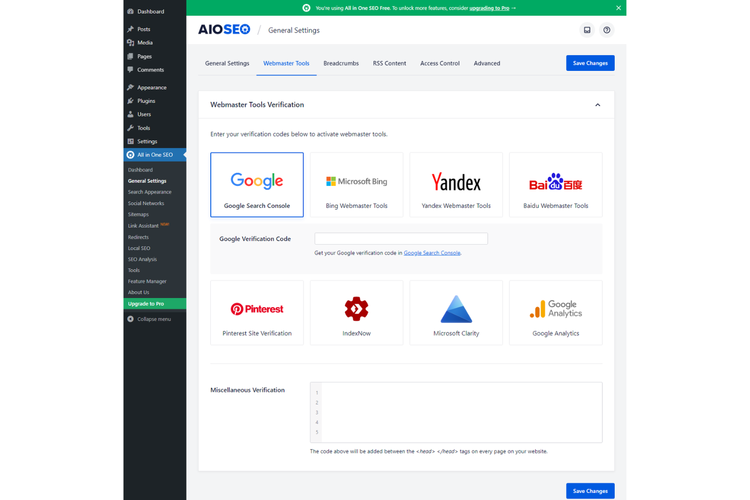 AIO SEO screenshot - Le 10 Migliori App per l’E-commerce per Far Crescere il Tuo Negozio nel 2026