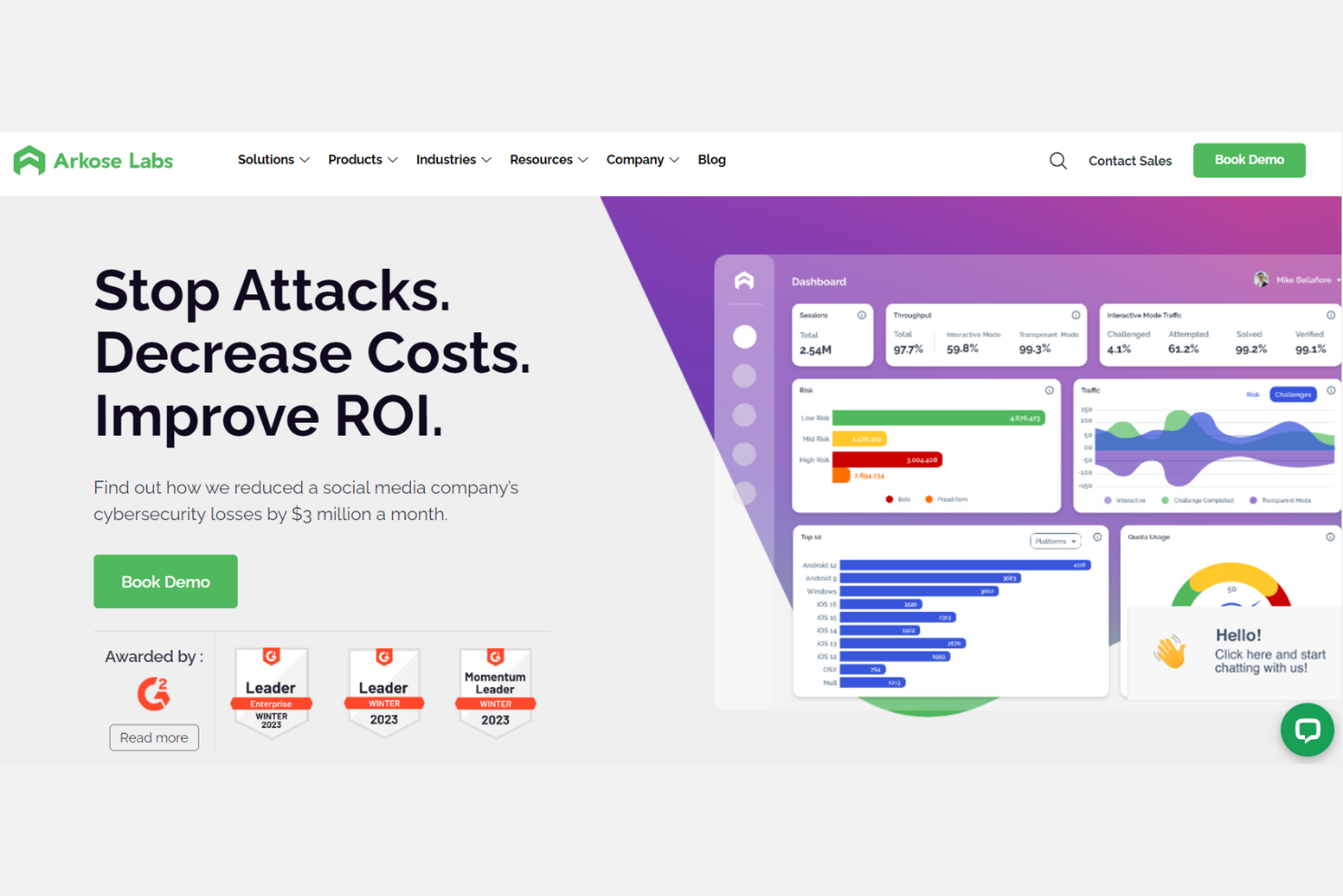 Arkose Labs screenshot - I 10 migliori software per la prevenzione delle frodi nell’ecommerce nel 2026