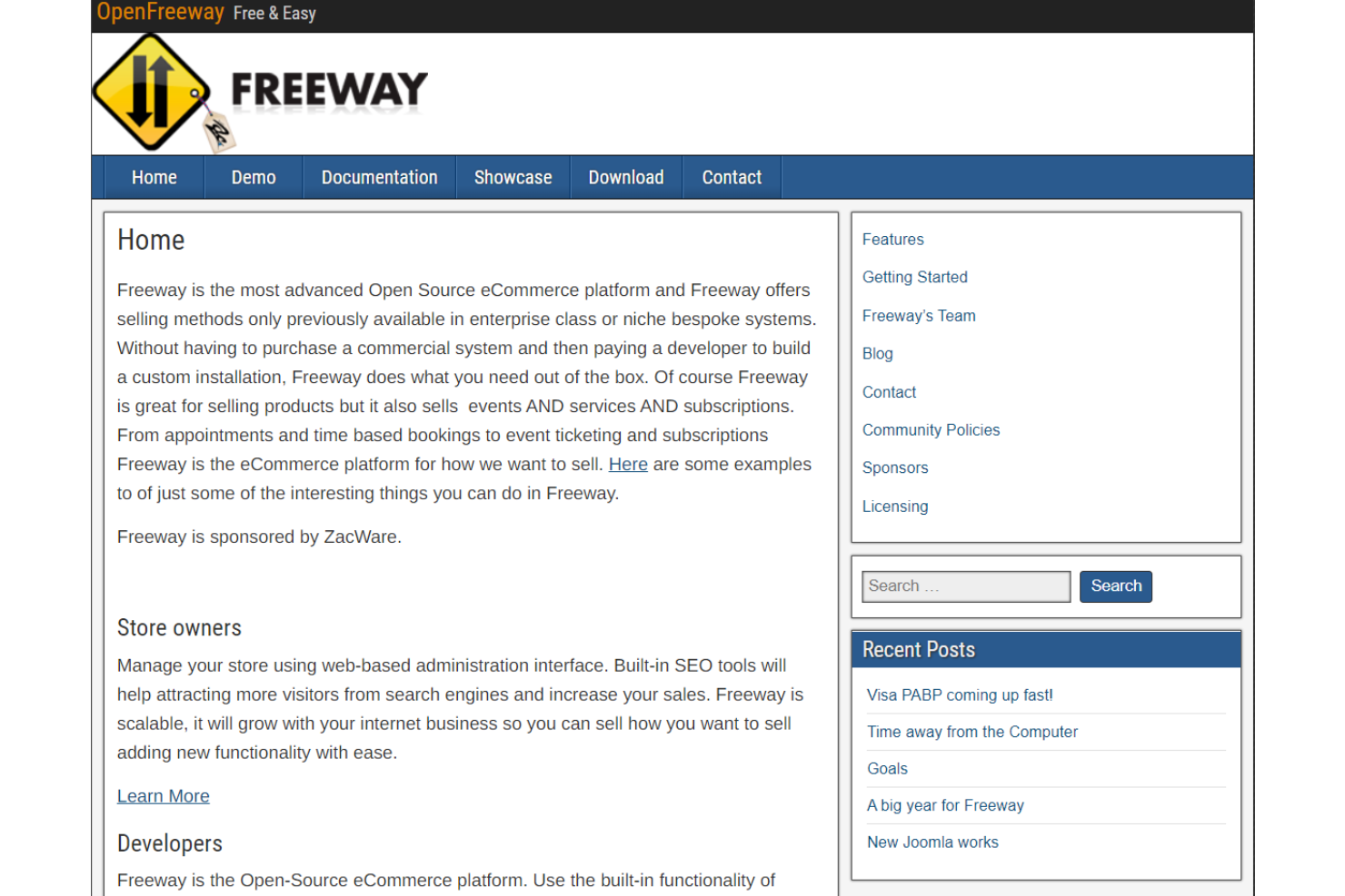OpenFreeway screenshot - Le 10 Migliori Piattaforme WMS Open Source per il 2026