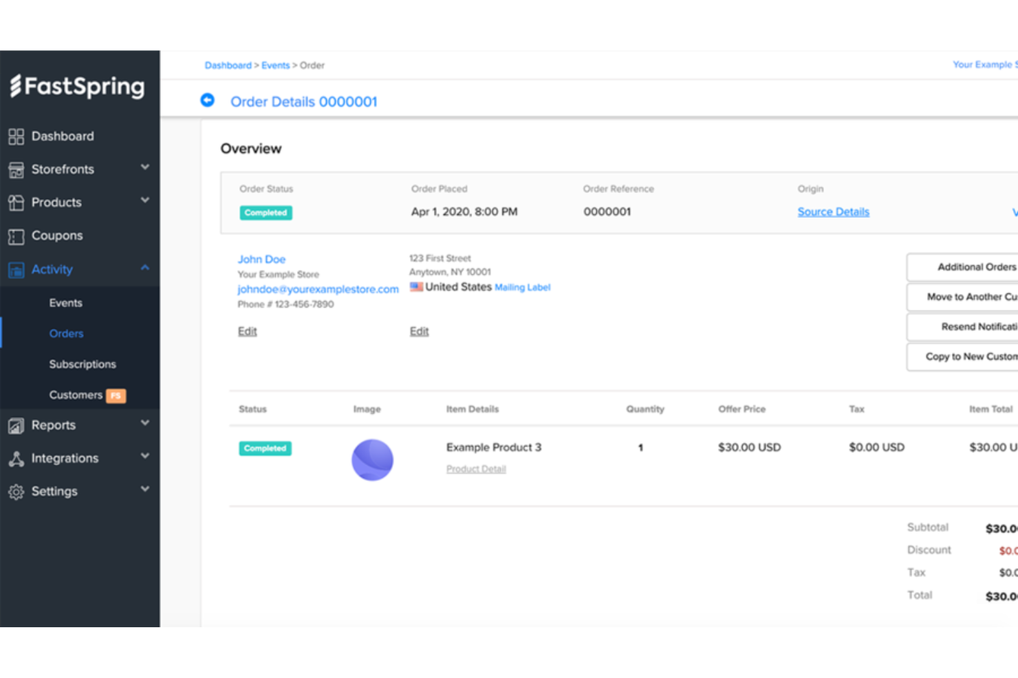 FastSpring screenshot - Le 10 migliori piattaforme di e-commerce in abbonamento per il 2026