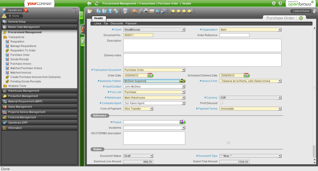 Openbravo screenshot - 10 Mejores Plataformas de Software para Operaciones Minoristas en 2026