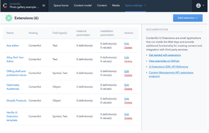 Contentful screenshot - 10 mejores plataformas de comercio sin interfaz para 2026