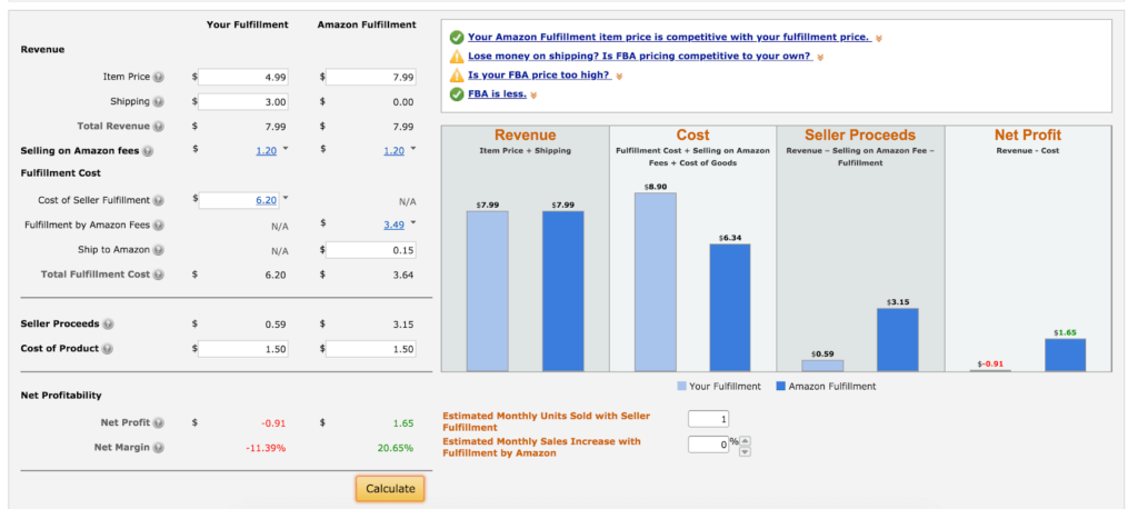 Fulfillment by Amazon screenshot - 10 Mejores Servicios de Cumplimiento de Comercio Electrónico para 2026