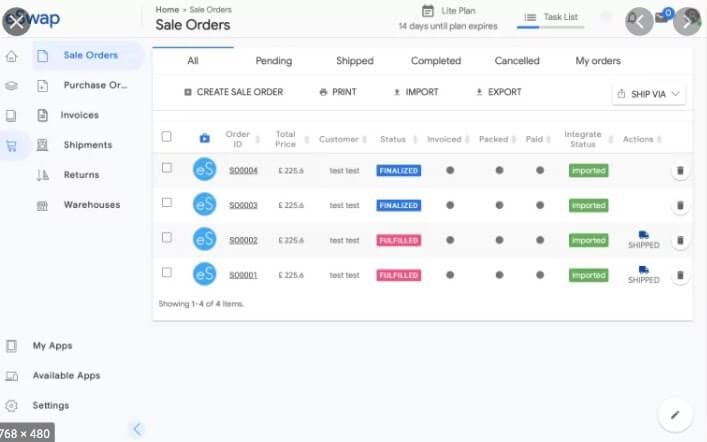 eSwap screenshot - 10 Mejores Plataformas de Comercio Electrónico Multicanal para 2026