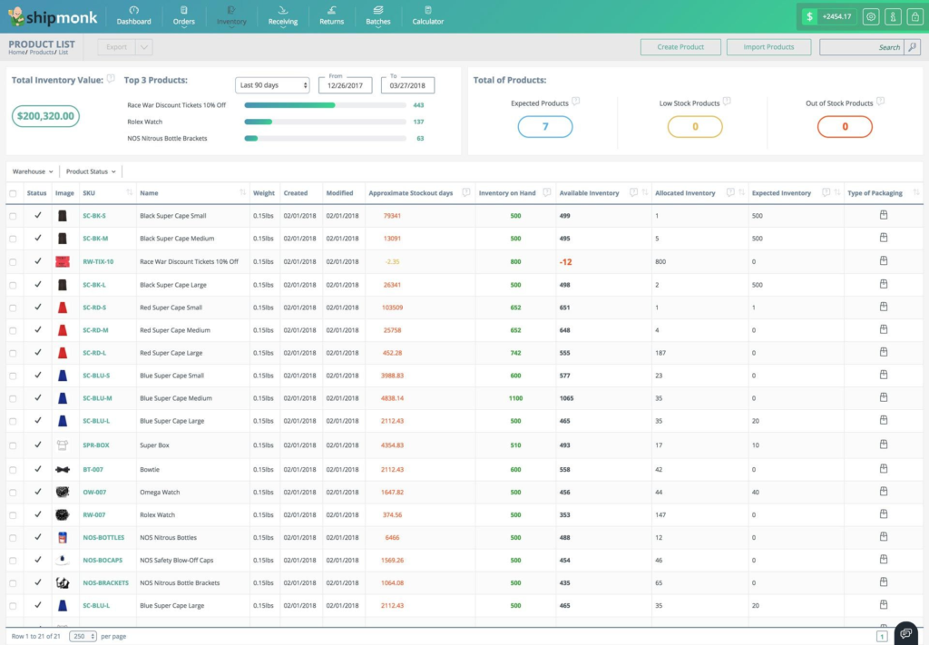ShipMonk screenshot - 10 Migliori Servizi di Logistica per Ecommerce per 2026