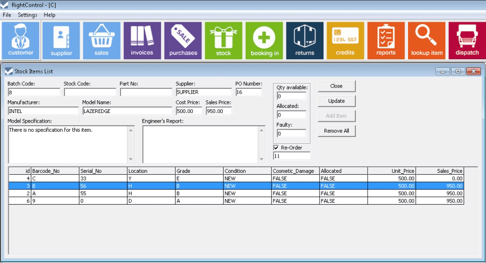 RightControl screenshot - 10 Migliori Software Gratuito di Gestione Magazzino per PMI nel 2026