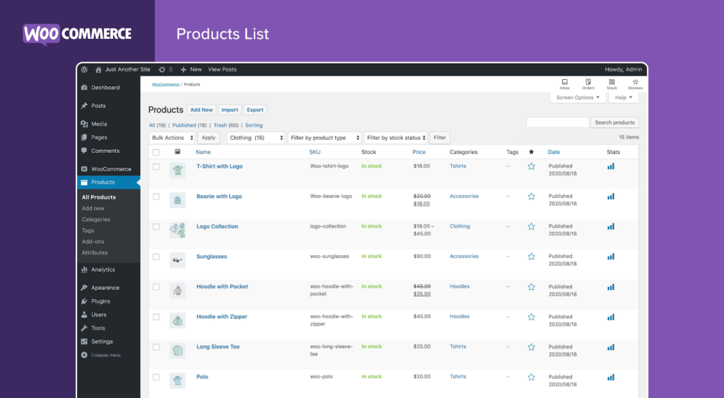 WooCommerce screenshot - 10 Mejores Plataformas de Comercio Electrónico Gratis para PYMEs en 2026