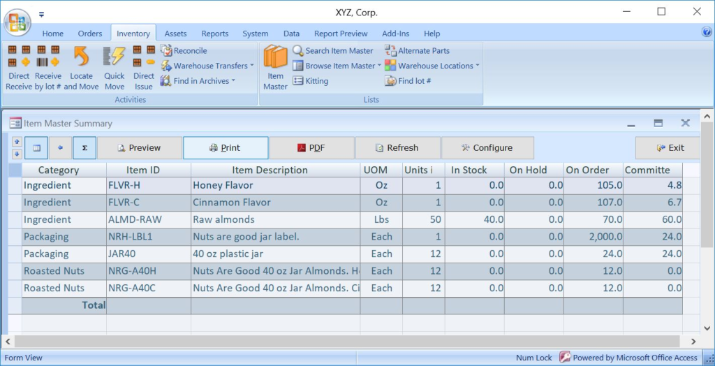 ABC Inventory screenshot - I 10 migliori software gratuiti per la gestione del magazzino nel 2026