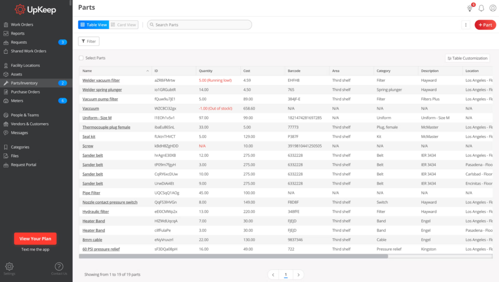 UpKeep screenshot - 10 Migliori Software Gratuito di Gestione Magazzino per PMI nel 2026