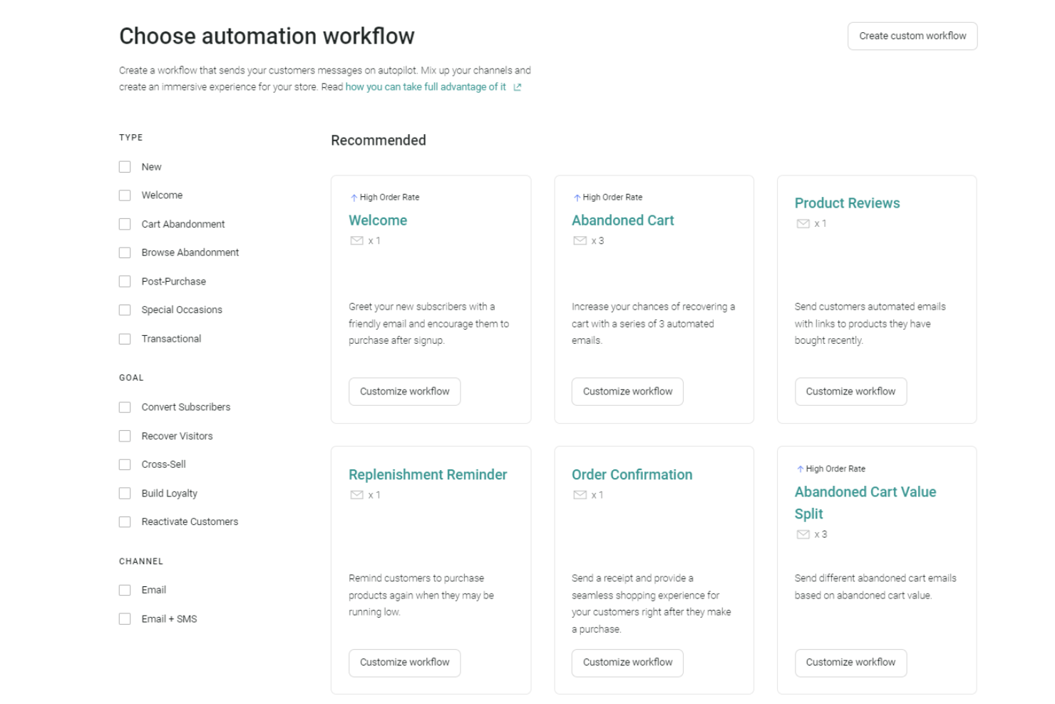 Omnisend screenshot - 10 Mejores Programas de Comercio Electrónico para Hacer Crecer tu Marca en 2026