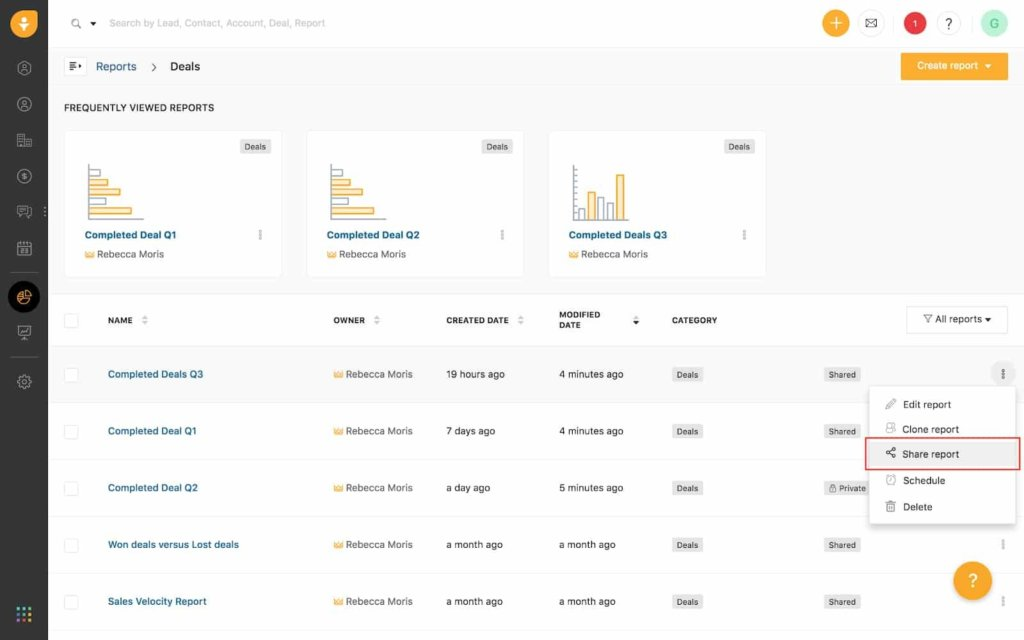 Freshsales screenshot - 10 Mejores Programas de Comercio Electrónico para Hacer Crecer tu Marca en 2026