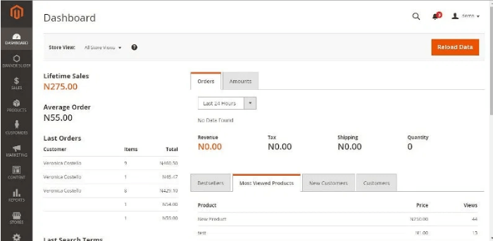 Magento Open Source screenshot - Le 10 migliori piattaforme ecommerce open source nel 2026