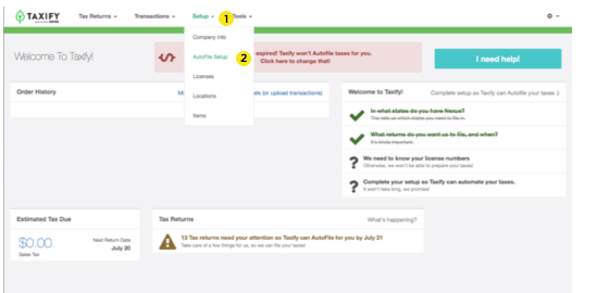 Taxify screenshot - Le 10 Migliori Software per la Gestione dell’Imposta sulle Vendite per Rivenditori Online nel 2026