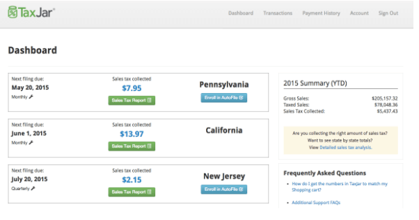 TaxJar screenshot - Los 10 Mejores Programas de Impuestos sobre Ventas para Minoristas en Línea en 2026