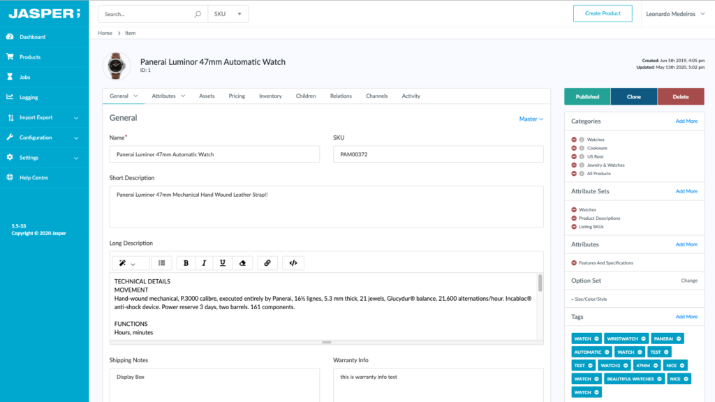 Jasper PIM screenshot - 10 Mejores Software de Gestión de Datos de Productos de Comercio Electrónico en 2026