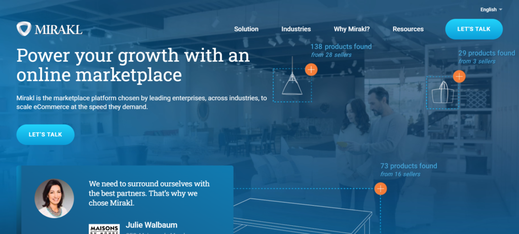 Mirakl screenshot - 10 Migliori Piattaforme Marketplace Online per l’Ecommerce nel 2026