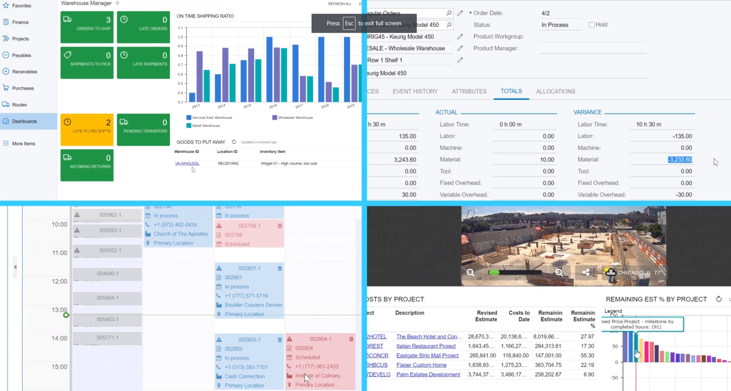 Acumatica screenshot - I 10 Migliori Sistemi di Gestione Magazzino Cloud nel 2026