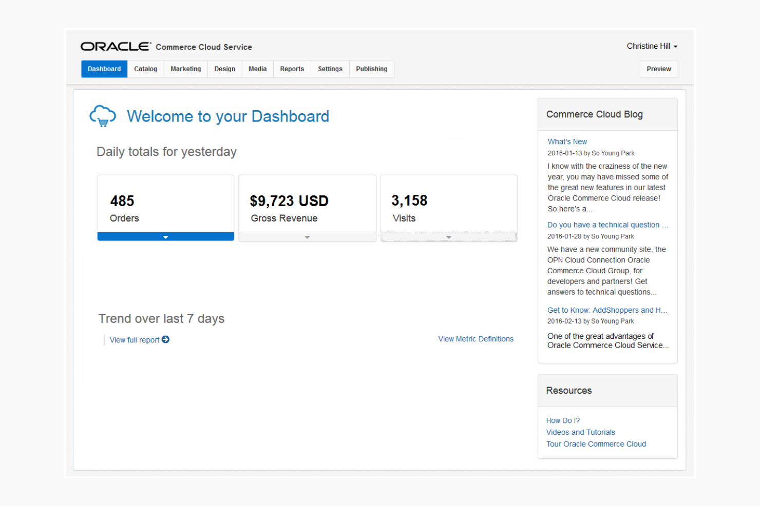 Oracle Commerce screenshot - Le 10 migliori alternative a Magento per rivenditori online nel 2026